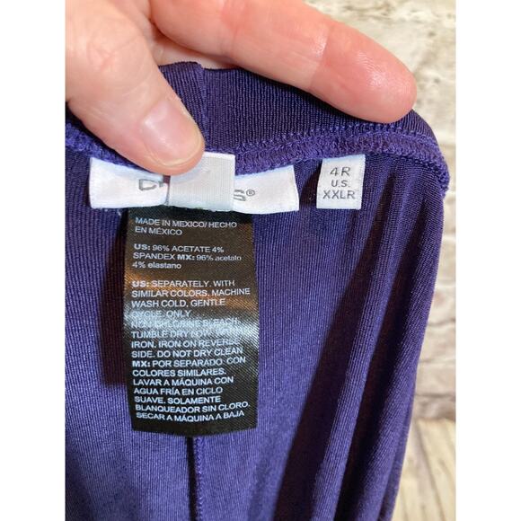 Chico's Slinky Pants Womens XXL Acetate Deep Purple Elastic Waist Ultra Stretch - Picture 13 of 15